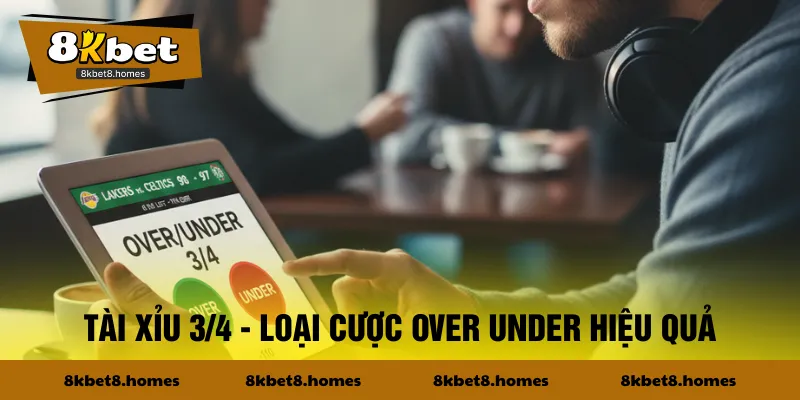 Tài Xỉu 3/4 - Loại cược Over Under hiệu quả