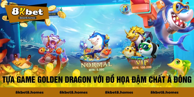 Tựa game Golden Dragon với đồ họa đậm chất Á Đông